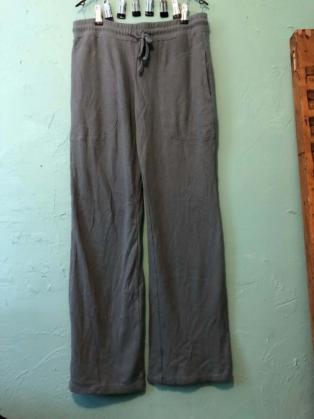 Cariloha Women's Waffle-Knit Straight Leg Lounge Pants Size S